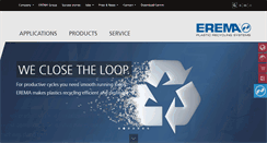 Desktop Screenshot of erema.com